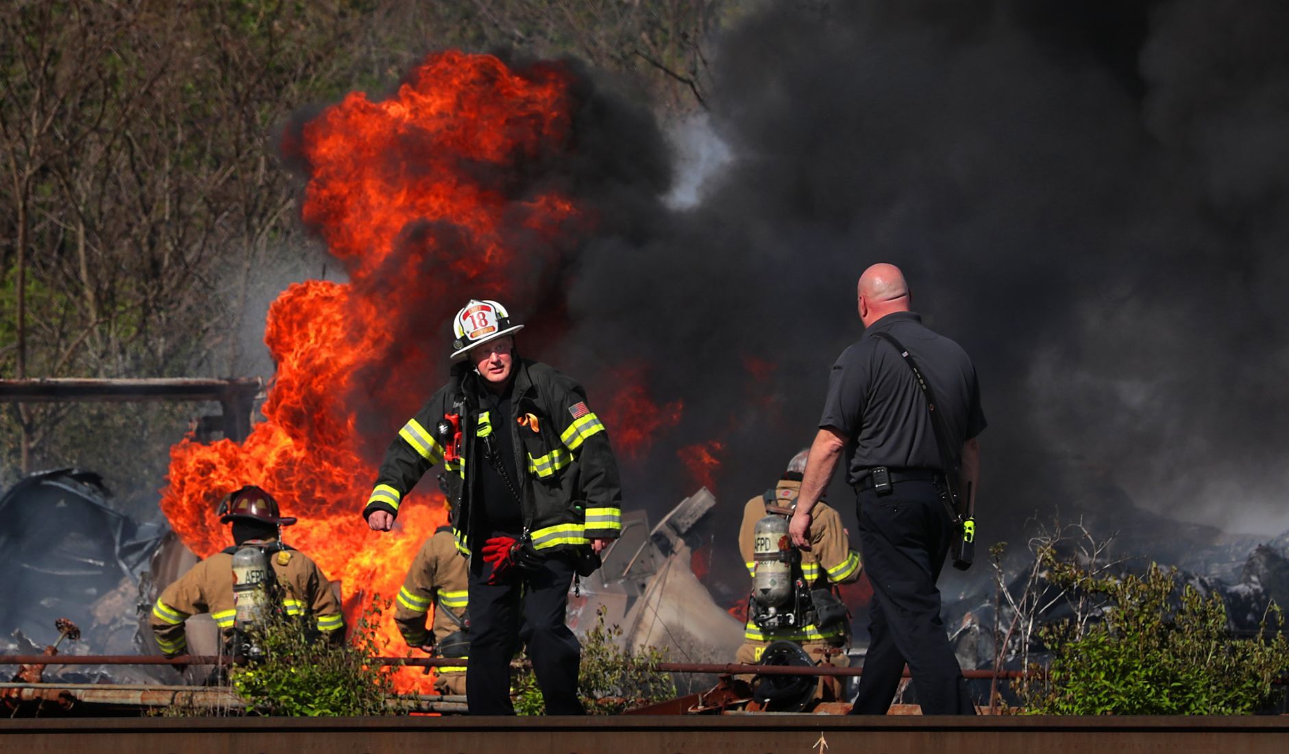Large chemical fire in south St. Louis County